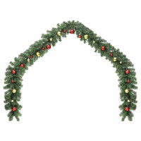 Produktbild för Julgirlander med 600 LED-lampor 2 pcs Grön PVC
