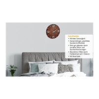 Produktbild för TFA CONTOUR - klocka - kvarts - väggmonterbar - 35 cm - vit, rust look