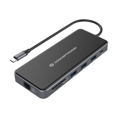 Conceptronic Conceptronic DONN15G - dockningsstation - USB-C 3.2 Gen 1 - VGA, 2 x HDMI - 1GbE