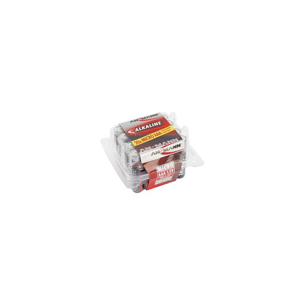 Produktbild för ANSMANN Micro batteri - 20 x AAA - alkaliskt