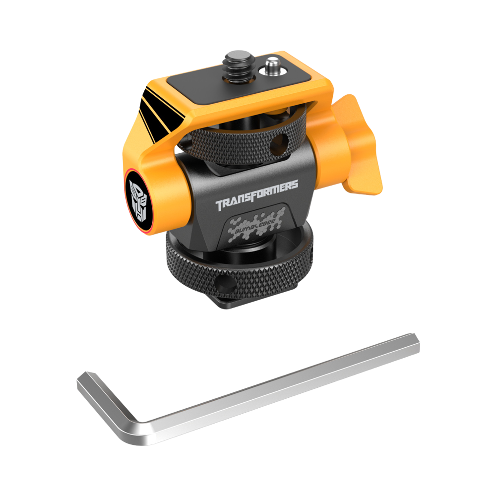 Produktbild för SmallRig 5519 Swivel and Tilt Adjustable Monitor Support with Cold Shoe（BumbleBee Edition）