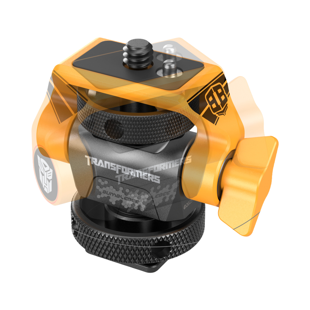 Produktbild för SmallRig 5519 Swivel and Tilt Adjustable Monitor Support with Cold Shoe（BumbleBee Edition）