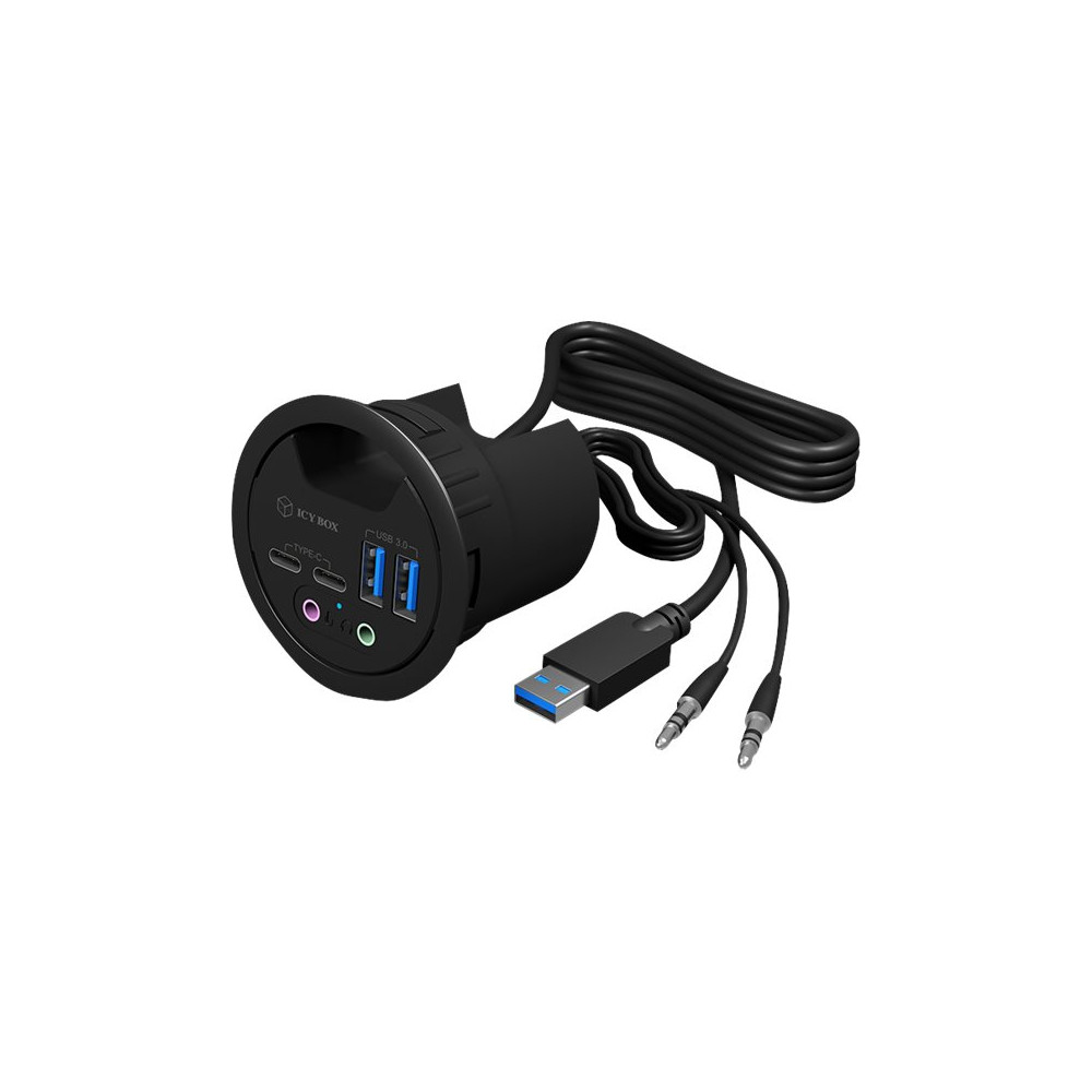 Produktbild för ICY BOX IB-HUB1403B - hubb - 4 portar