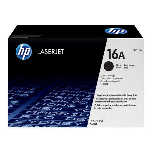 Hewlett-Packard HP 16A - svart - original - LaserJet - tonerkassett (Q7516A)