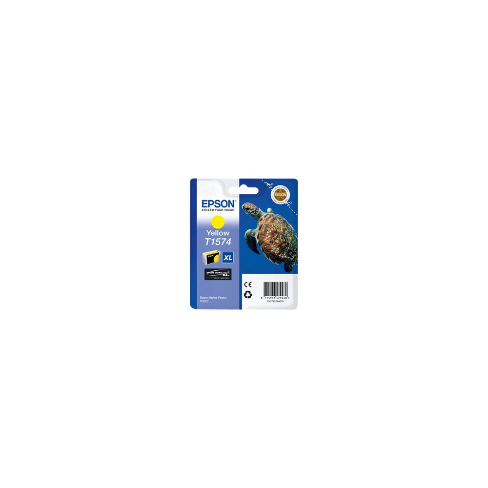 Produktbild för Epson T1574 - gul - original - bläckpatron