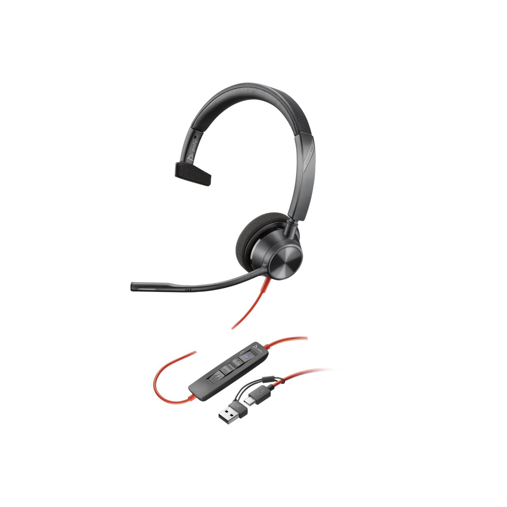 Produktbild för HP Poly Blackwire 3310 - headset - USB-A