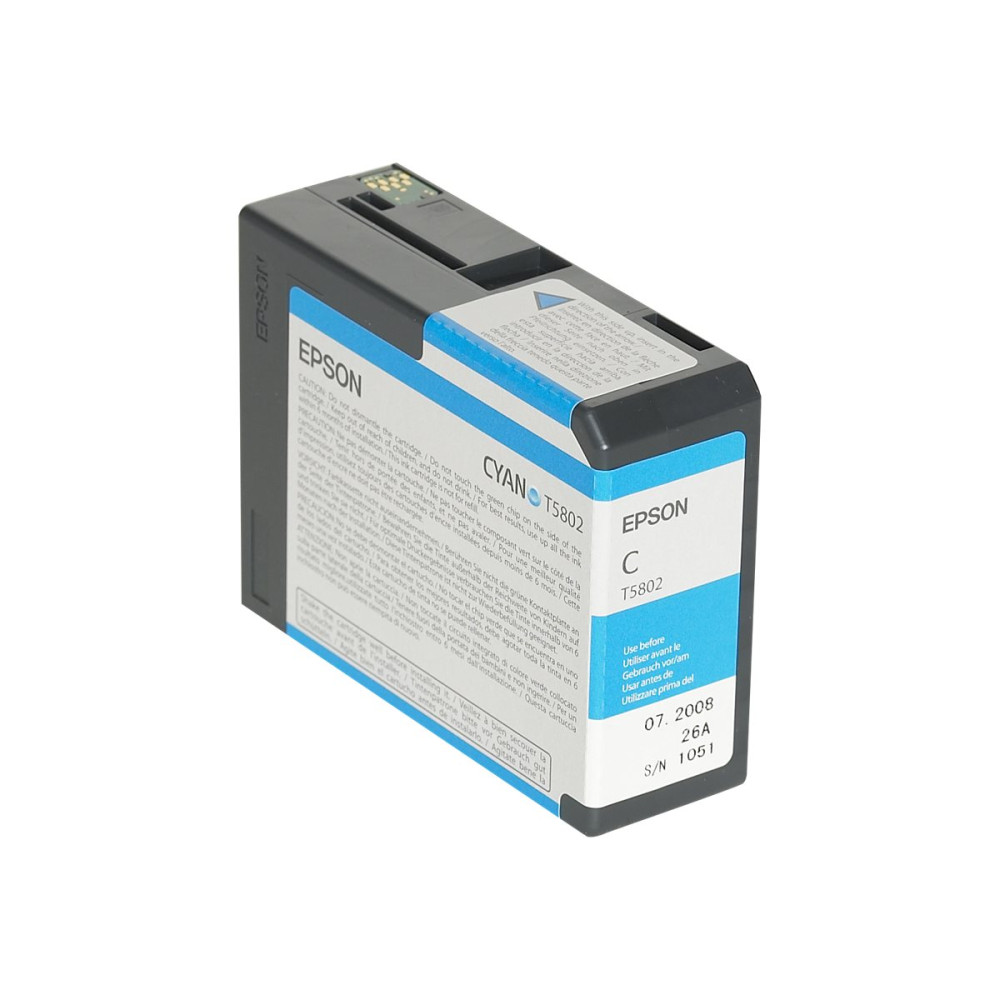 Produktbild för Epson T5802 - cyan - original - bläckpatron