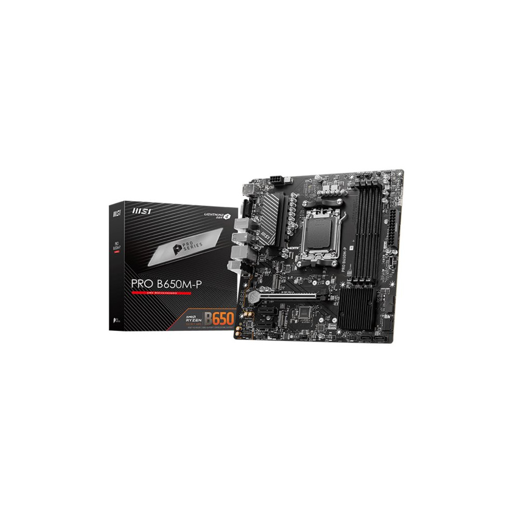Produktbild för MSI PRO B650M-P - moderkort - micro ATX - Socket AM5 - AMD B650