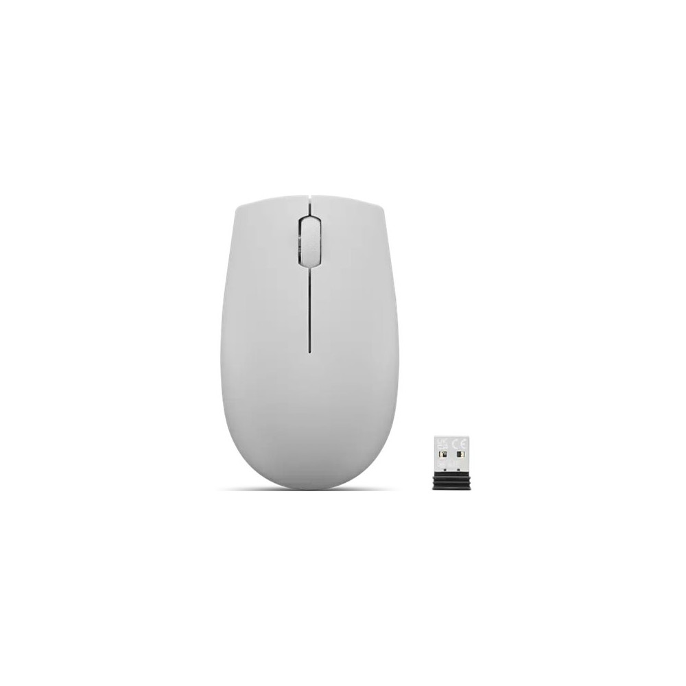 Produktbild för Lenovo 300 Wireless Compact - mus - med batteri - 2.4 GHz - arctic grey