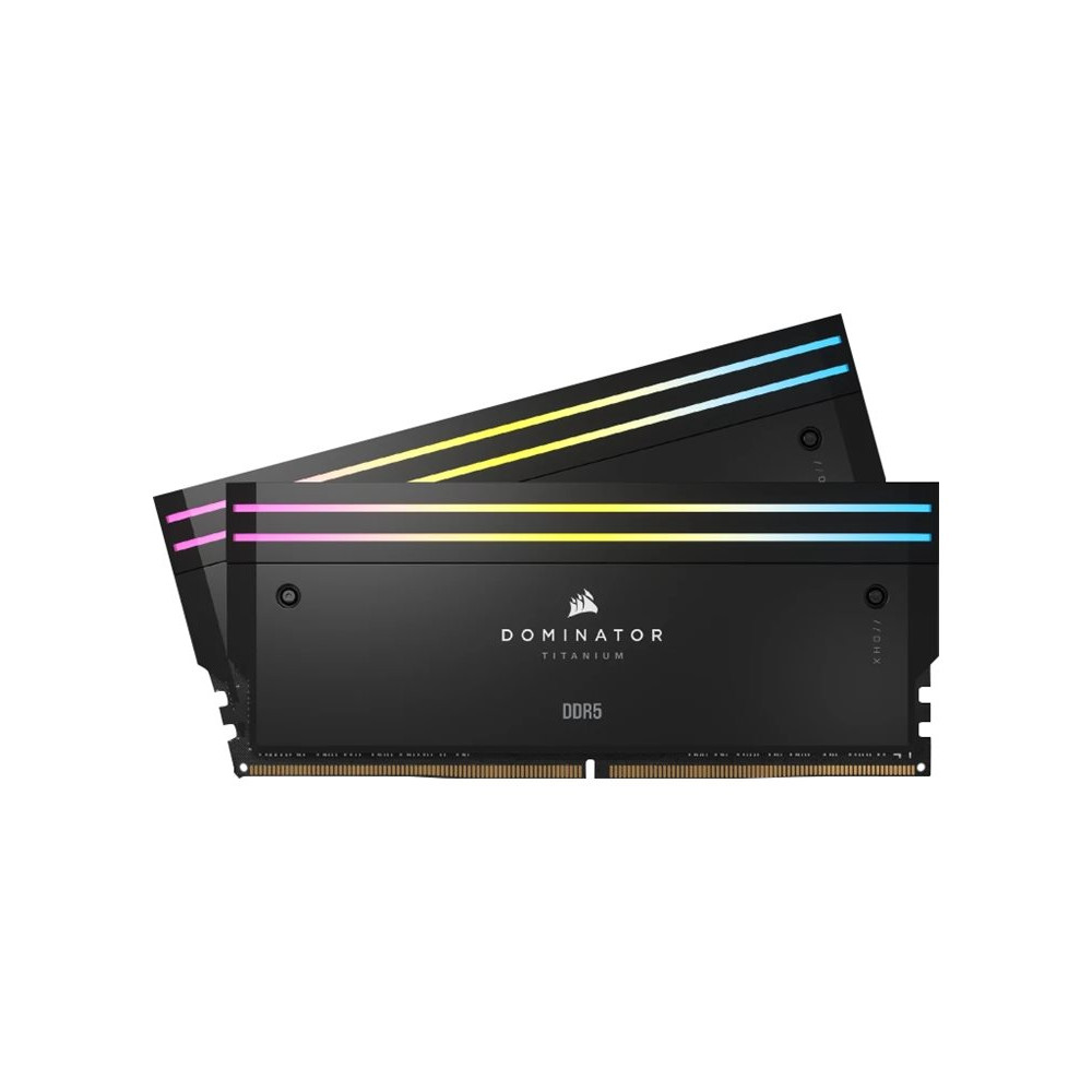 Produktbild för CORSAIR Dominator Titanium RGB - DDR5 - sats - 64 GB: 2 x 32 GB - DIMM 288-pin - 6400 MHz / PC5-51200 - ej buffrad