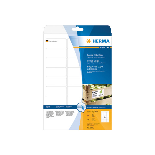 HERMA HERMA Special - etiketter - matt - 675 etikett (er) - 63.5 x 29.6 mm