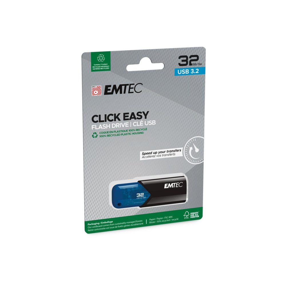 Produktbild för EMTEC B110 Click Easy 3.2 - USB flash-enhet - 32 GB