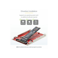 Produktbild för StarTech.com M.2 to U.3 Adapter, For M.2 NVMe SSDs, PCIe M.2 Drive to 2.5inch U.3 (SFF-TA-1001) Host Adapter/Converter, TAA Compliant - 2.5" Drive Form Factor (1M25-U3-M2-ADAPTER) - gränssnittsadapter - M.2 NVMe Card / PCIe 4.0 (NVMe) - U.3 - TAA-kompatib
