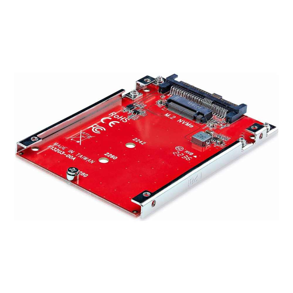 Produktbild för StarTech.com M.2 to U.3 Adapter, For M.2 NVMe SSDs, PCIe M.2 Drive to 2.5inch U.3 (SFF-TA-1001) Host Adapter/Converter, TAA Compliant - 2.5" Drive Form Factor (1M25-U3-M2-ADAPTER) - gränssnittsadapter - M.2 NVMe Card / PCIe 4.0 (NVMe) - U.3 - TAA-kompatib