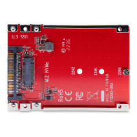 Produktbild för StarTech.com M.2 to U.3 Adapter, For M.2 NVMe SSDs, PCIe M.2 Drive to 2.5inch U.3 (SFF-TA-1001) Host Adapter/Converter, TAA Compliant - 2.5" Drive Form Factor (1M25-U3-M2-ADAPTER) - gränssnittsadapter - M.2 NVMe Card / PCIe 4.0 (NVMe) - U.3 - TAA-kompatib
