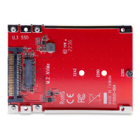 Produktbild för StarTech.com M.2 to U.3 Adapter, For M.2 NVMe SSDs, PCIe M.2 Drive to 2.5inch U.3 (SFF-TA-1001) Host Adapter/Converter, TAA Compliant - 2.5" Drive Form Factor (1M25-U3-M2-ADAPTER) - gränssnittsadapter - M.2 NVMe Card / PCIe 4.0 (NVMe) - U.3 - TAA-kompatib