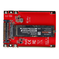 Produktbild för StarTech.com M.2 to U.3 Adapter, For M.2 NVMe SSDs, PCIe M.2 Drive to 2.5inch U.3 (SFF-TA-1001) Host Adapter/Converter, TAA Compliant - 2.5" Drive Form Factor (1M25-U3-M2-ADAPTER) - gränssnittsadapter - M.2 NVMe Card / PCIe 4.0 (NVMe) - U.3 - TAA-kompatib