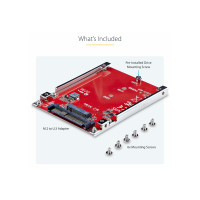 Produktbild för StarTech.com M.2 to U.3 Adapter, For M.2 NVMe SSDs, PCIe M.2 Drive to 2.5inch U.3 (SFF-TA-1001) Host Adapter/Converter, TAA Compliant - 2.5" Drive Form Factor (1M25-U3-M2-ADAPTER) - gränssnittsadapter - M.2 NVMe Card / PCIe 4.0 (NVMe) - U.3 - TAA-kompatib