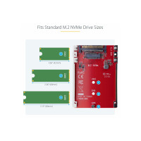 Produktbild för StarTech.com M.2 to U.3 Adapter, For M.2 NVMe SSDs, PCIe M.2 Drive to 2.5inch U.3 (SFF-TA-1001) Host Adapter/Converter, TAA Compliant - 2.5" Drive Form Factor (1M25-U3-M2-ADAPTER) - gränssnittsadapter - M.2 NVMe Card / PCIe 4.0 (NVMe) - U.3 - TAA-kompatib