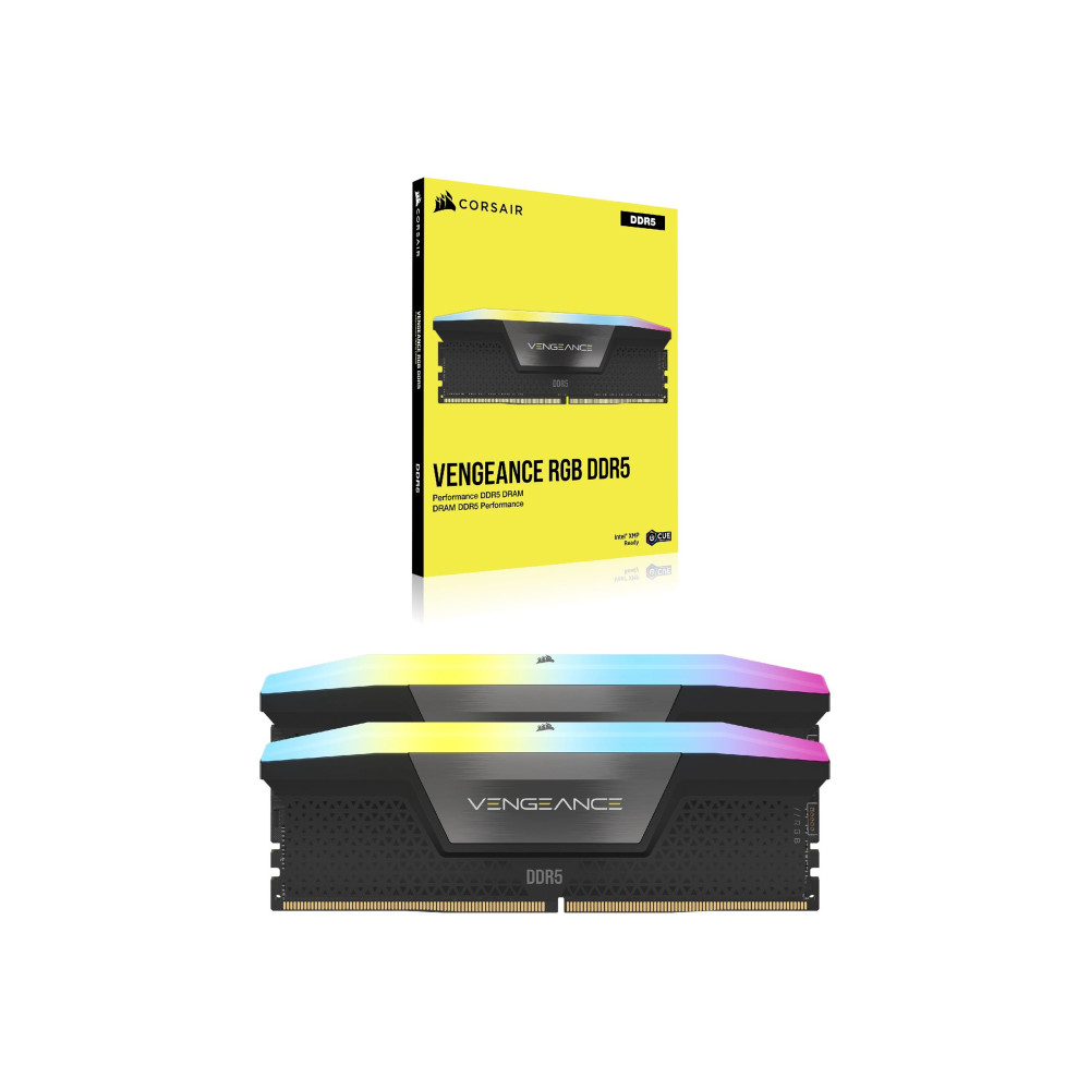 Produktbild för CORSAIR Vengeance RGB - DDR5 - sats - 32 GB: 2 x 16 GB - DIMM 288-pin / PC5-48000