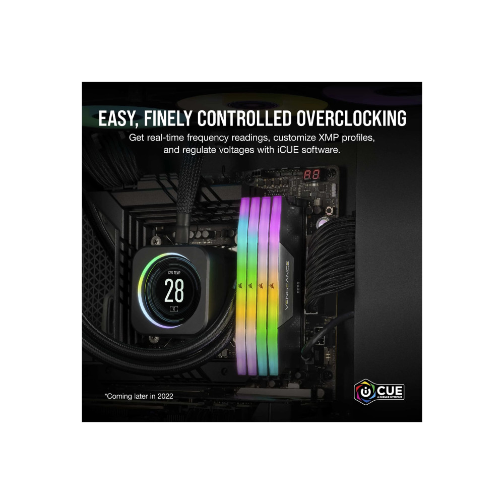 Produktbild för CORSAIR Vengeance RGB - DDR5 - sats - 32 GB: 2 x 16 GB - DIMM 288-pin / PC5-48000