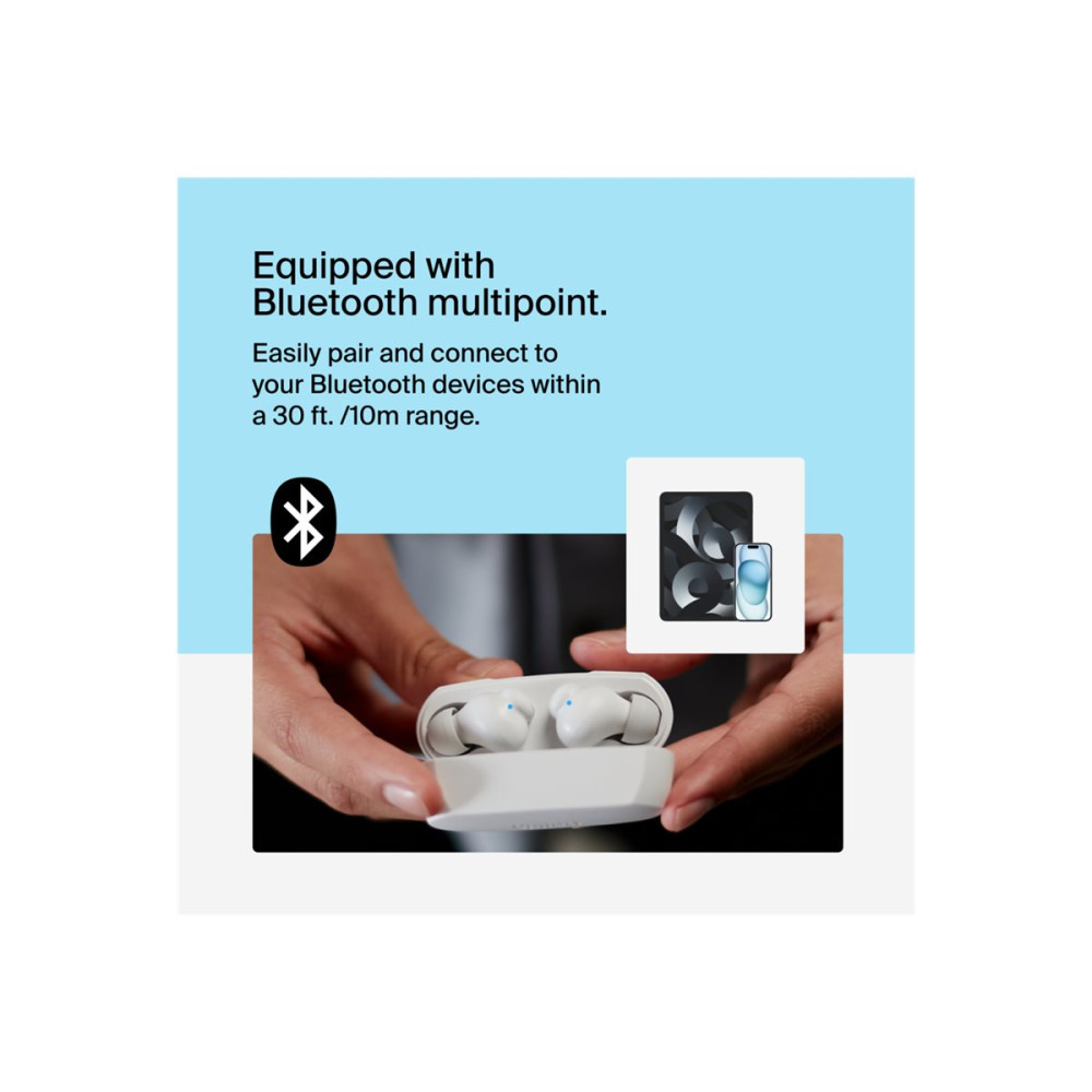 Produktbild för Belkin SoundForm Rhythm - True wireless-hörlurar med mikrofon