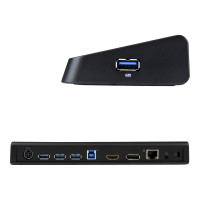 Produktbild för StarTech.com USB 3.0-dockningsstation för dubbla skärmar med HDMI och 4K DisplayPort - dockningsstation - USB - HDMI, DP - 1GbE