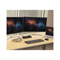 Produktbild för StarTech.com USB 3.0-dockningsstation för dubbla skärmar med HDMI och 4K DisplayPort - dockningsstation - USB - HDMI, DP - 1GbE