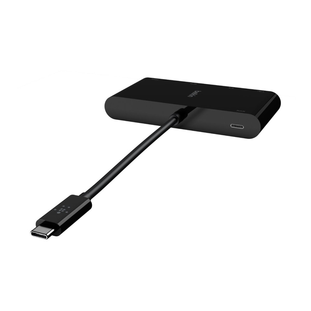 Produktbild för Belkin multimedia- och laddningsadapter - USB-C - VGA, HDMI - 1GbE