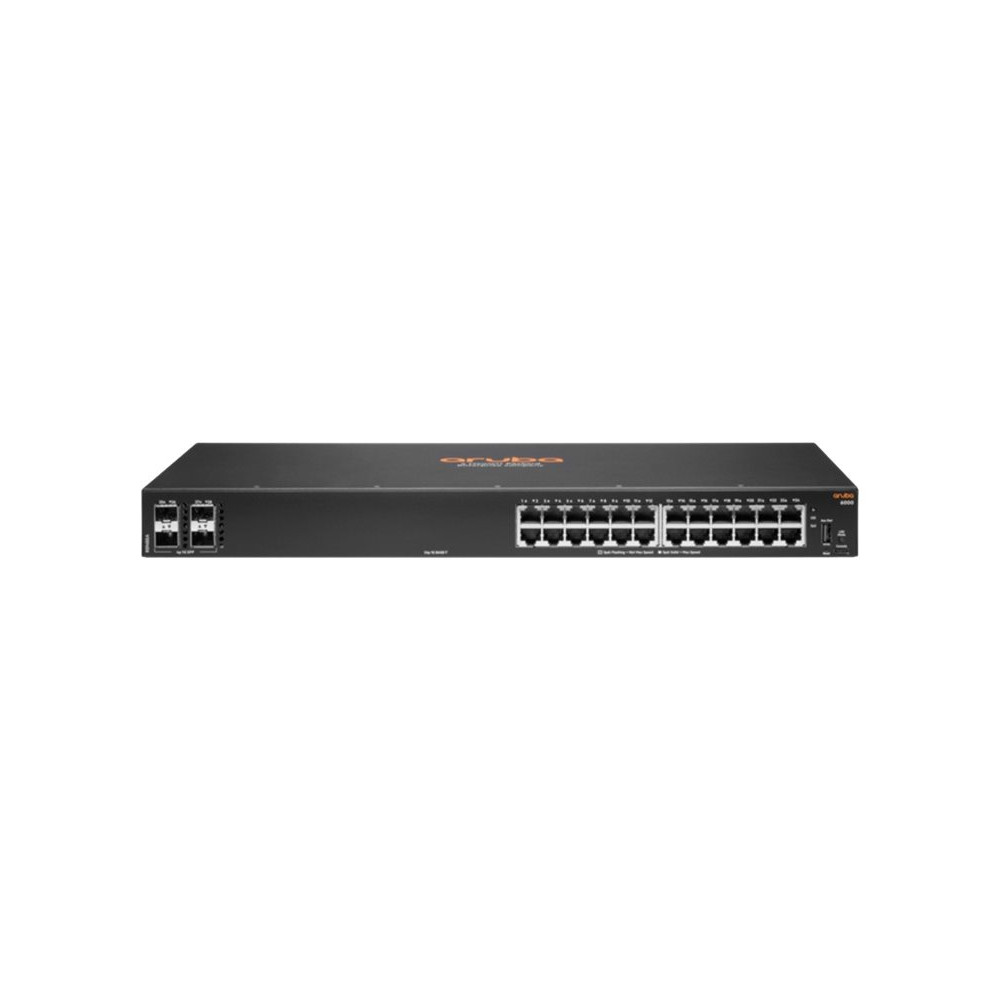 Produktbild för HPE Aruba 6000 24G 4SFP Switch - switch - 24 portar - Administrerad - rackmonterbar