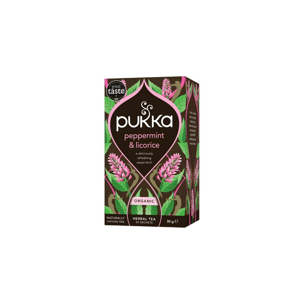 Produktbild för Te PUKKA Örtte Peppermint/Licorice 20/fp