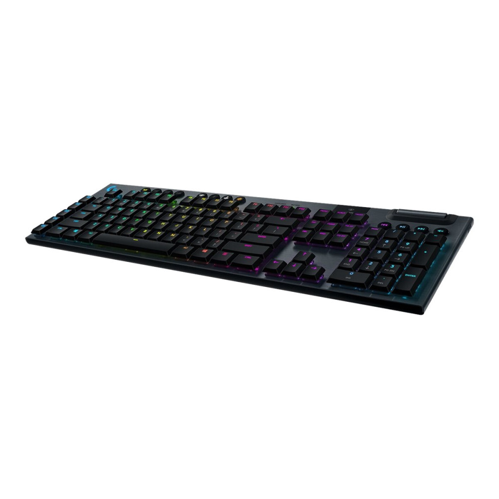 Produktbild för Logitech G915 LIGHTSPEED Wireless RGB Mechanical Gaming Keyboard - GL Tactile - tangentbord - Nordisk - svart Inmatningsenhet