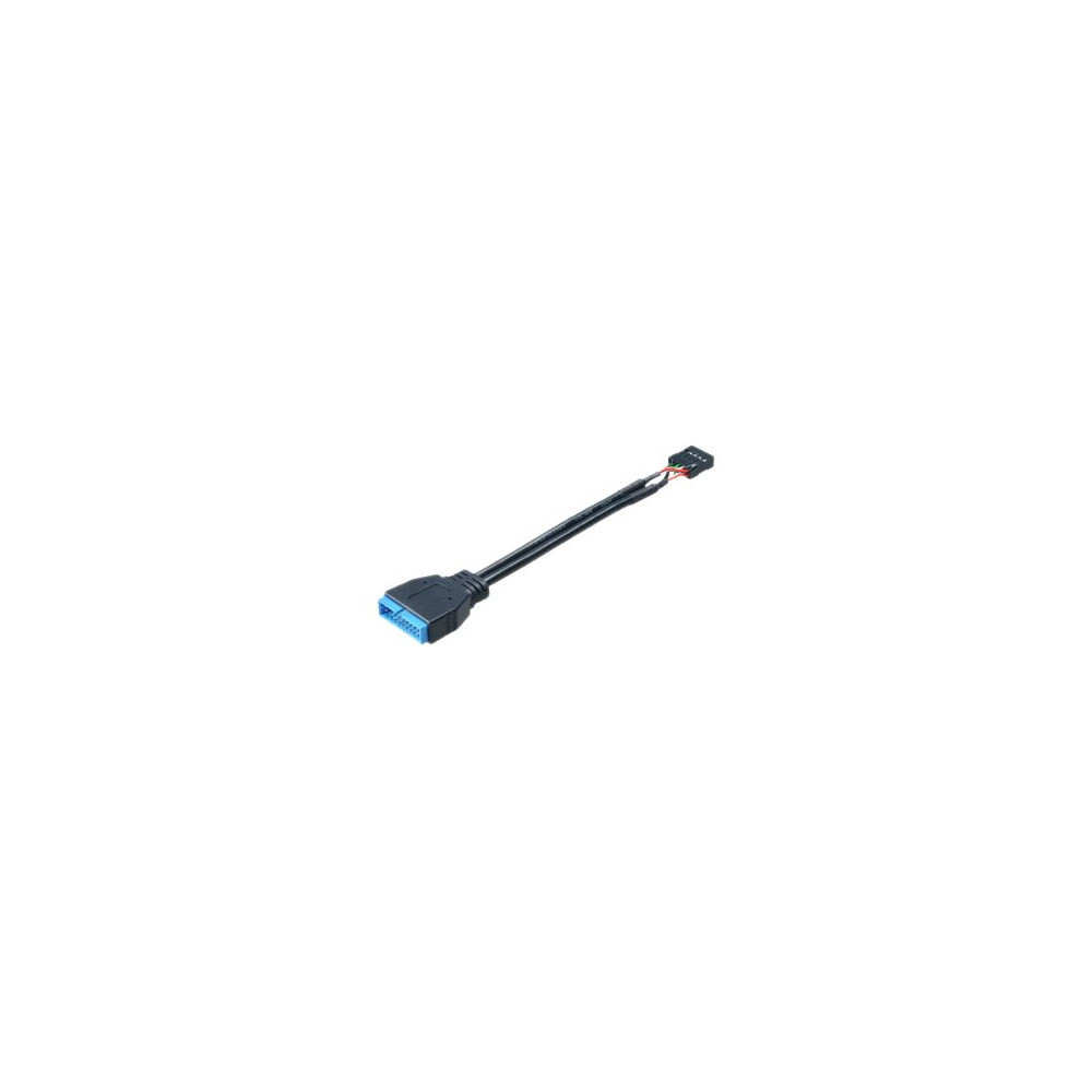 Produktbild för Akasa - intern USB-adapter - 9-stifts USB-överdel till 19-stifts USB 3.0-kontakt - 10 m