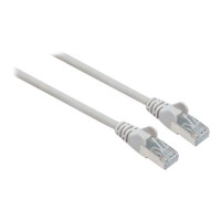 Produktbild för Intellinet Network Patch Cable, Cat6, 7.5m, Grey, Copper, S/FTP, LSOH / LSZH, PVC, RJ45, Gold Plated Contacts, Snagless, Booted, Lifetime Warranty, Polybag - patch-kabel - 7.5 m - grå