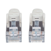 Produktbild för Intellinet Network Patch Cable, Cat6, 7.5m, Grey, Copper, S/FTP, LSOH / LSZH, PVC, RJ45, Gold Plated Contacts, Snagless, Booted, Lifetime Warranty, Polybag - patch-kabel - 7.5 m - grå