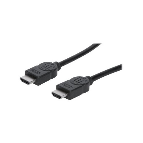 Manhattan Manhattan HDMI Cable, 4K@30Hz (High Speed), 15m, Male to Male, Black, Ultra HD 4k x 2k, Fully Shielded, Gold Plated Contacts, Lifetime Warranty, Polybag - HDMI-kabel - 1.5 m