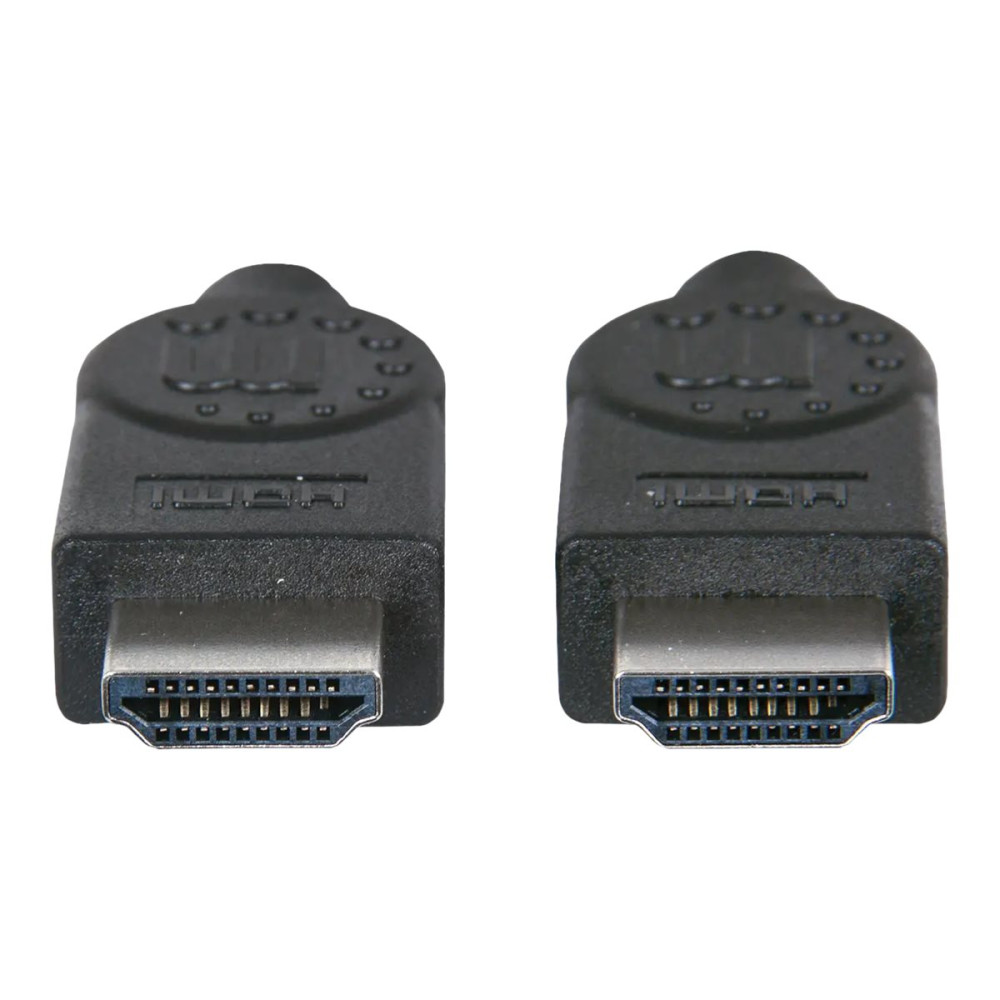 Produktbild för Manhattan HDMI Cable, 4K@30Hz (High Speed), 15m, Male to Male, Black, Ultra HD 4k x 2k, Fully Shielded, Gold Plated Contacts, Lifetime Warranty, Polybag - HDMI-kabel - 1.5 m