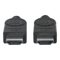 Produktbild för Manhattan HDMI Cable, 4K@30Hz (High Speed), 15m, Male to Male, Black, Ultra HD 4k x 2k, Fully Shielded, Gold Plated Contacts, Lifetime Warranty, Polybag - HDMI-kabel - 1.5 m