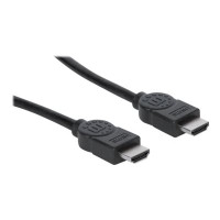 Produktbild för Manhattan HDMI Cable, 4K@30Hz (High Speed), 15m, Male to Male, Black, Ultra HD 4k x 2k, Fully Shielded, Gold Plated Contacts, Lifetime Warranty, Polybag - HDMI-kabel - 1.5 m