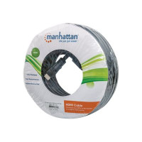 Produktbild för Manhattan HDMI Cable, 4K@30Hz (High Speed), 15m, Male to Male, Black, Ultra HD 4k x 2k, Fully Shielded, Gold Plated Contacts, Lifetime Warranty, Polybag - HDMI-kabel - 1.5 m
