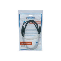Produktbild för Manhattan DisplayPort 1.2 Cable, 4K@60hz, 2m, Male to Male, With Latches, Fully Shielded, Black, Lifetime Warranty, Polybag - DisplayPort-kabel - DisplayPort till DisplayPort - 2 m