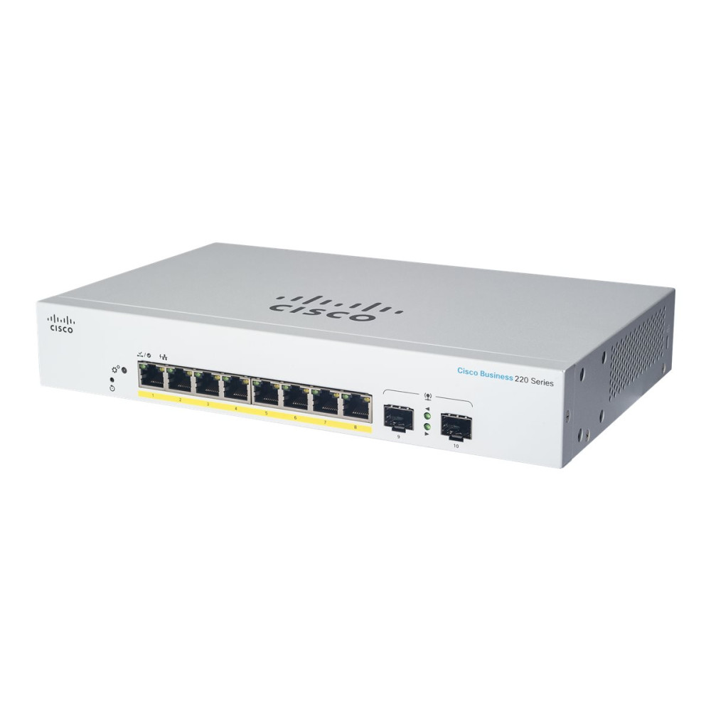 Produktbild för Cisco Business 220 Series CBS220-8P-E-2G - switch - 10 portar - smart - rackmonterbar