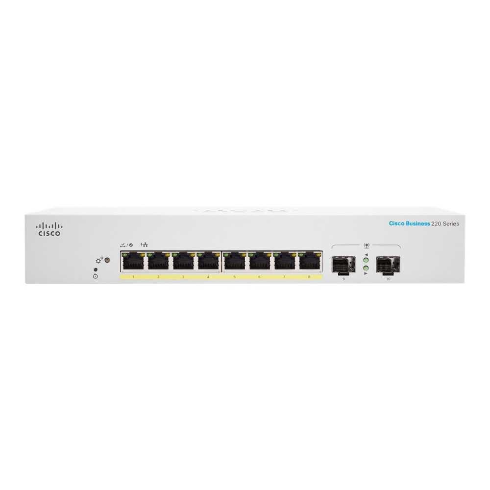 Produktbild för Cisco Business 220 Series CBS220-8P-E-2G - switch - 10 portar - smart - rackmonterbar