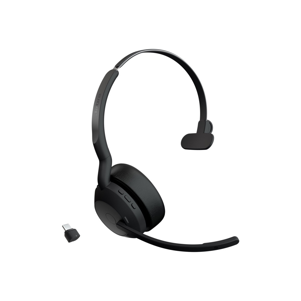 Produktbild för Jabra Evolve2 55 UC Mono - headset - USB-C via Bluetooth-adapter