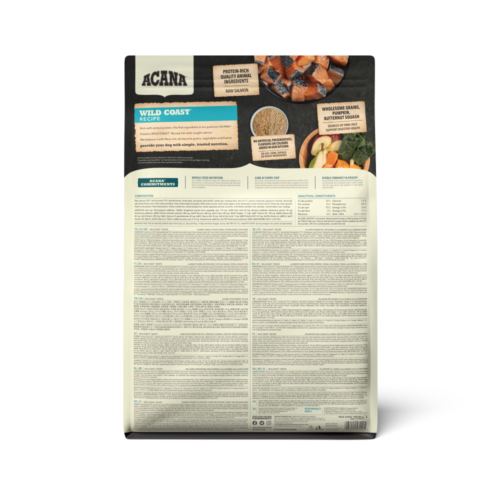 Produktbild för Wild Coast Recipe Torrfoder för hund 2kg