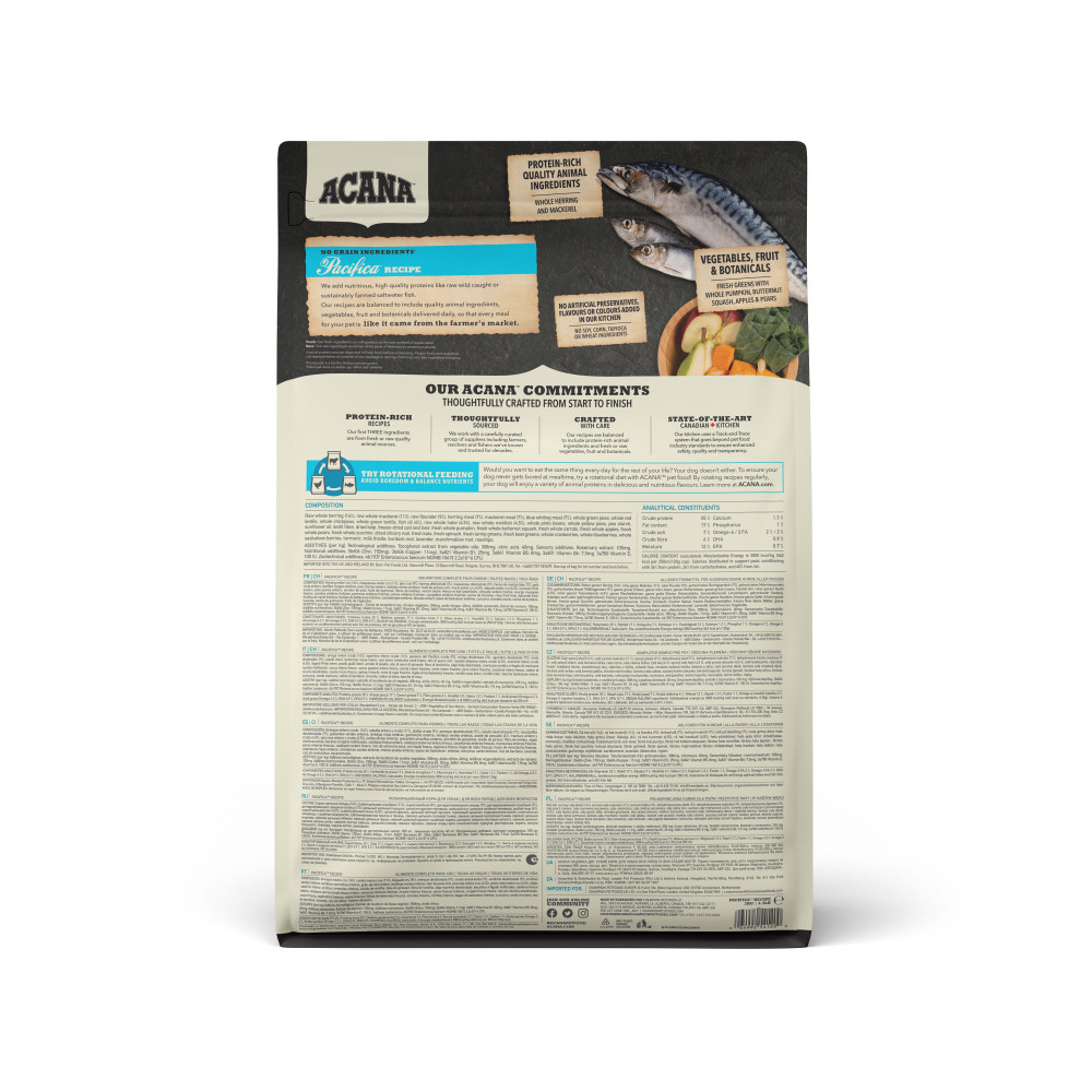 Produktbild för Pacifica Recipe Torrfoder för hund 2kg