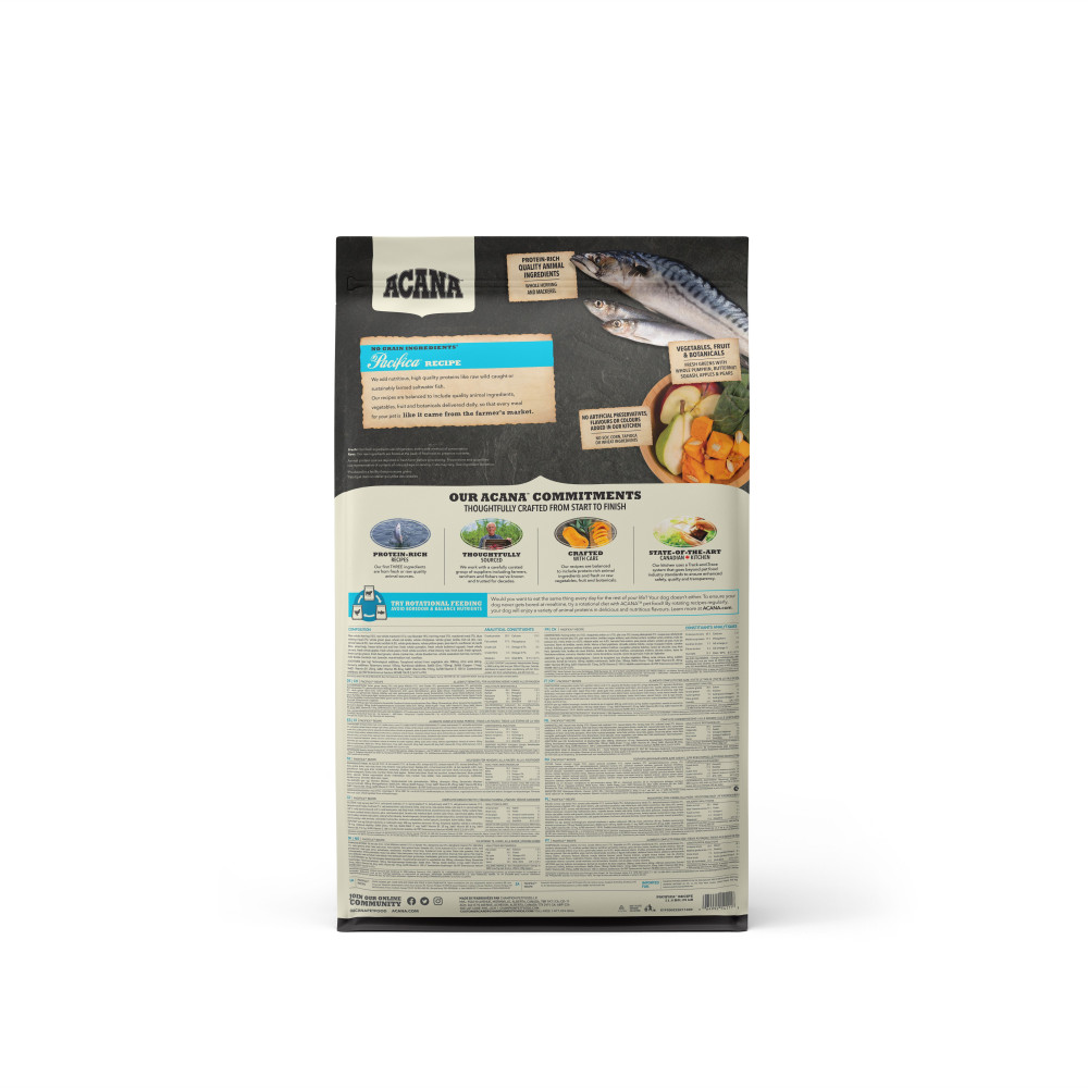 Produktbild för Pacifica Recipe Torrfoder för hund 11,4kg