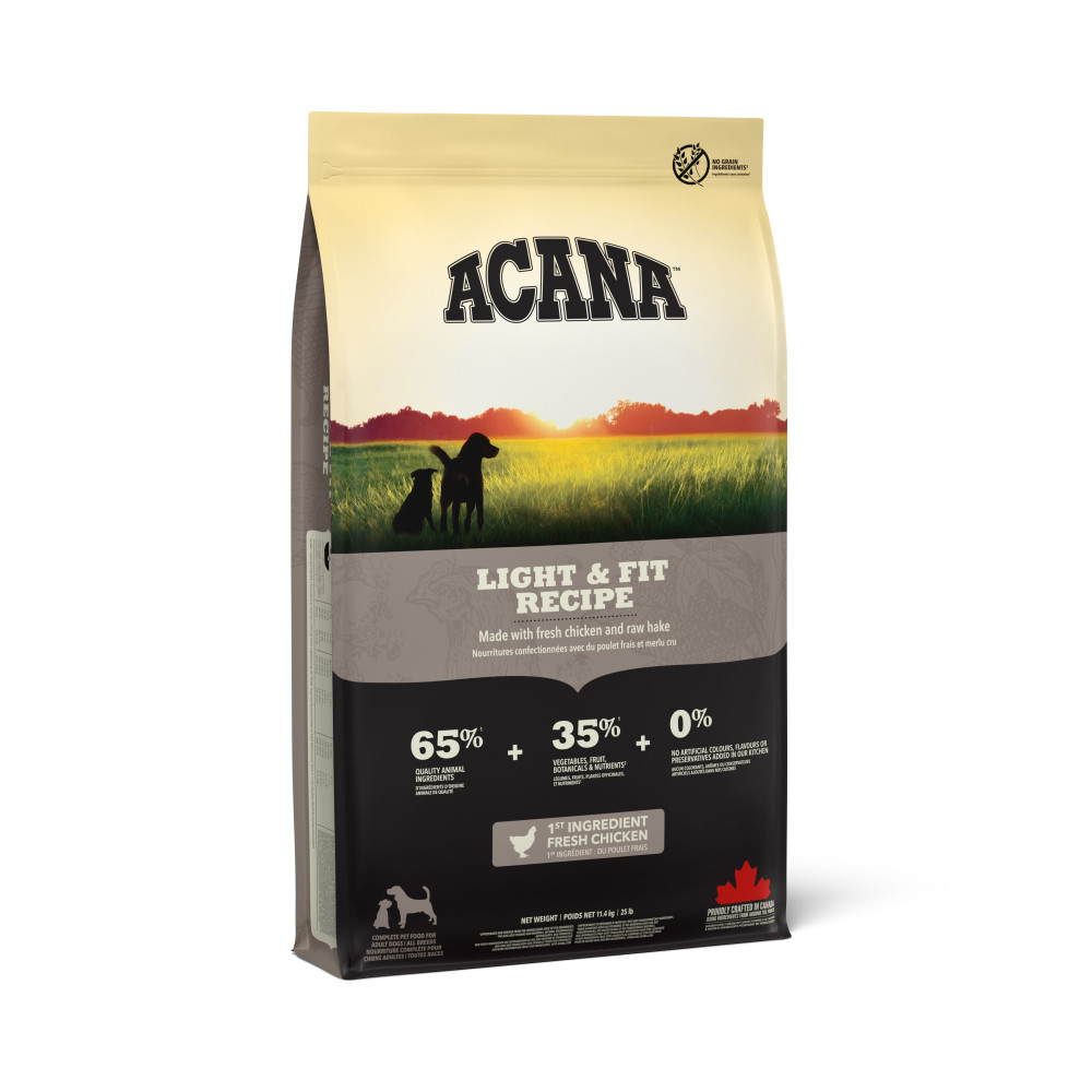 Produktbild för Light & Fit Recipe Torrfoder för hund 11,4kg