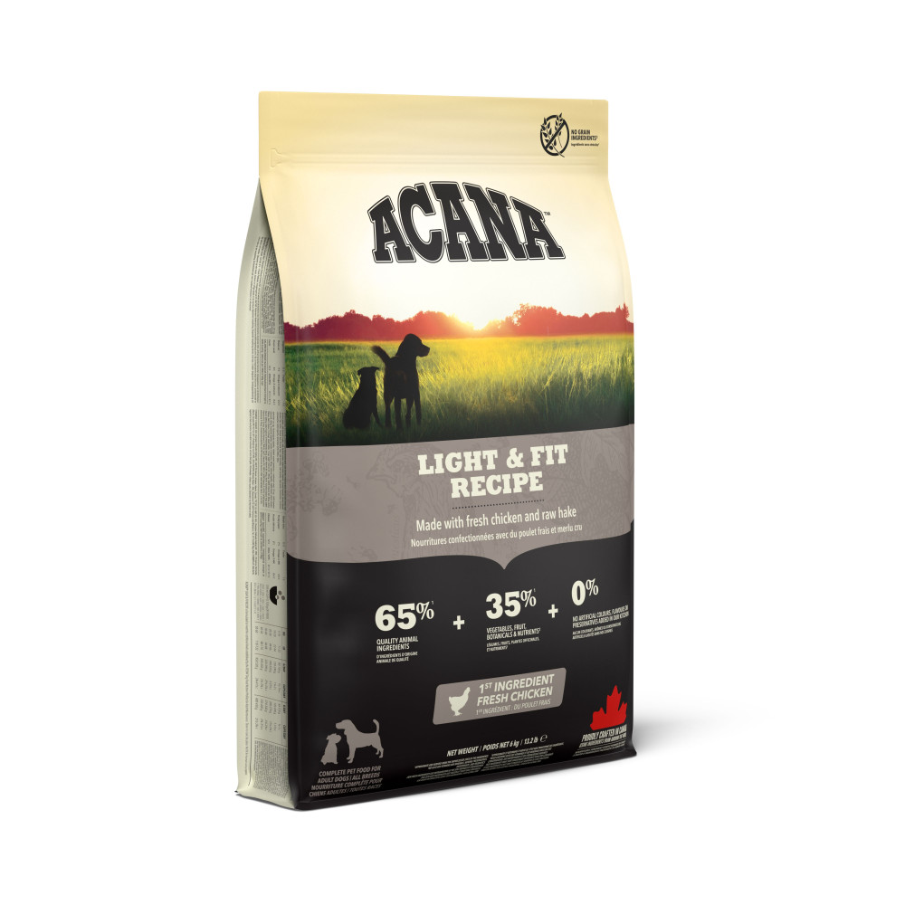 Produktbild för Light & Fit Recipe Torrfoder för hund 6kg