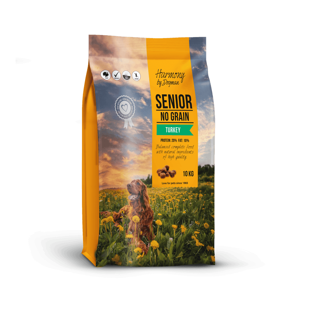 Produktbild för Senior spannmålsfritt hundfoder 10kg